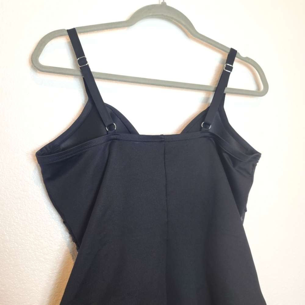 Miraclesuit Mystify Network One Piece Swimsuit In Black Size 16 - Picture 10 of 13